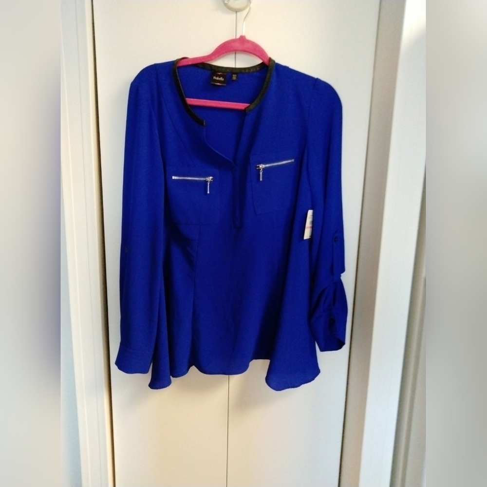 Rafaella tunic top, NWT, Size S/CH, cobalt blue